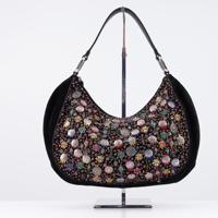  Oscar de la Renta Black Suede Embellished Handbag - Sold for $1,024 on 05-17-2026 (Lot 667).jpg